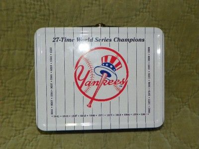 2011 NY YANKEES TIN LUNCHBOX SGA 6/25/11 PARTY CITY NEW  