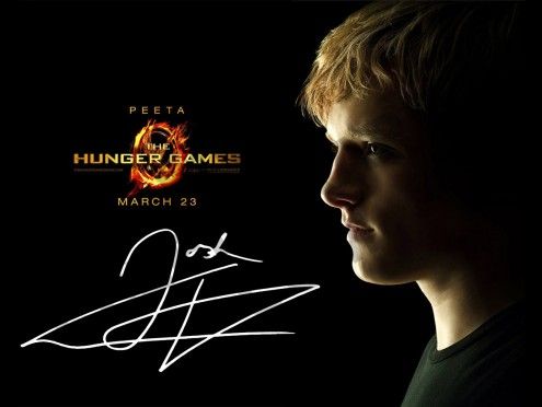 Hunger Games Peeta Josh Hutcherson Signed and Mounted, Autographed 