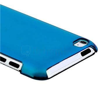   touch 4 4th G Clear Blue Slim Hard Clip on Case Cover+Privacy LCD Film