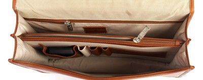 CLAIRECHASE TUSCAN ITALIAN LEATHER BRIEFCASE 609456151337  