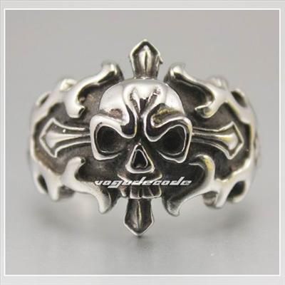 Cool Skull 316L Stainless Steel Mens Ring 4X017 size 10  
