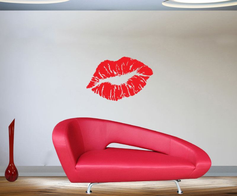 SEXY KISSING LIPS WALL ART VINYL STICKER DECALS G013  