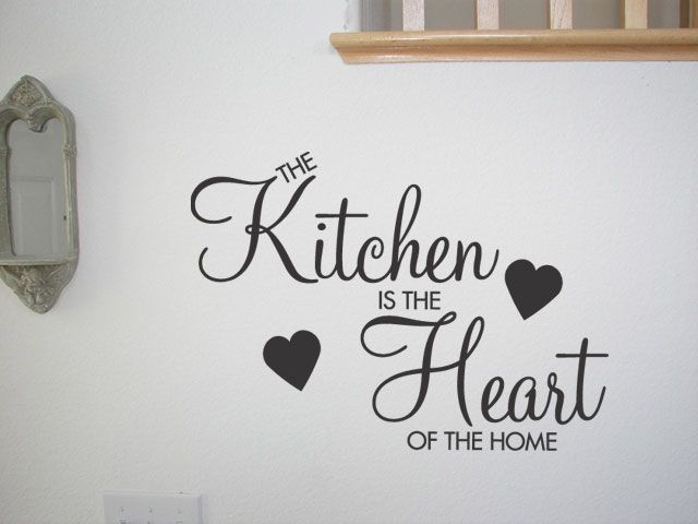 KITCHEN IS THE HEART OF THE HOME ~ Wall Sticker Decal Vinyl Removable 