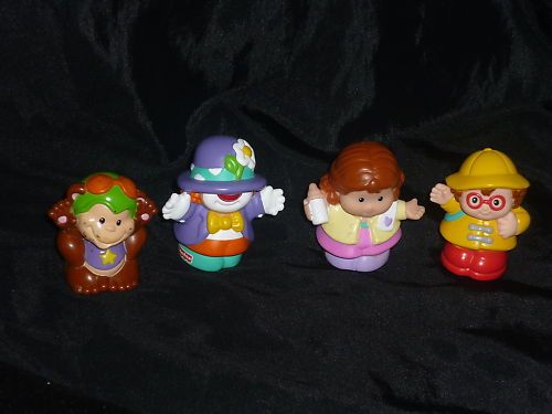 Fisher Price Little People Circus Lot Clown Monkey Mom  