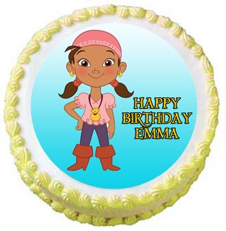 Pirate Birthday Cakes on Izzy Jake And The Neverland Pirates Edible Birthday Party Cake Image