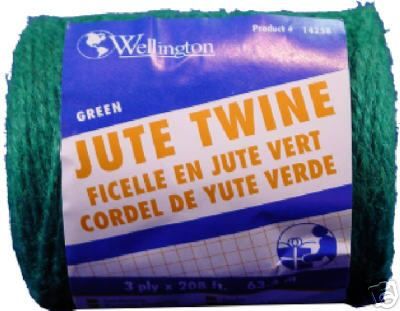 LOT SALE 6 ROLLS 208 GREEN JUTE GARDEN TWINE 190504 079085142585 