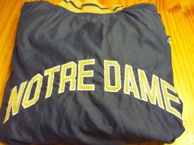 Notre Dame Football pullover wind jacket size adult Large L  