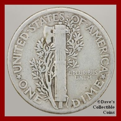 1926 (P) VG Mercury Silver Dime US Coin  