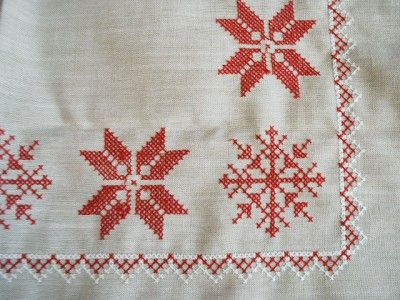 Cross Stitch Embroidery Snow FlakeTable Cloth 86cm  