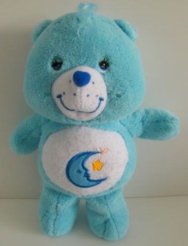 Blue Bedtime Moon Star Care Bear Rattle Plush Toy 11  