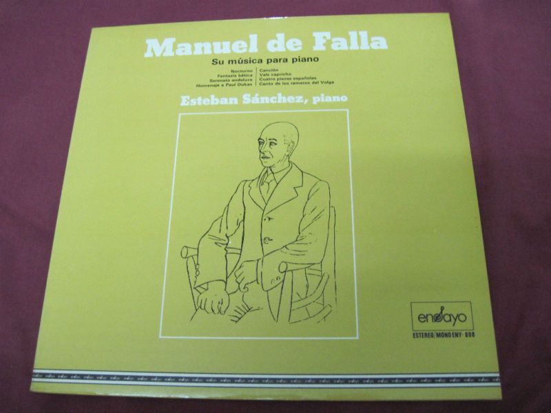 DE FALLA Piano Music ESTEBAN SANCHEZ ENSAYO LP NM  